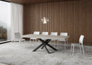 Tavolo Allungabile 120-224x90x77 cm Volantis Premium Cashmere Telaio Antracite 