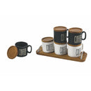 Set 6 Tazzine da Caffè con Stand Ø6x6 cm in Gres VdE Tivoli 1996 Urban Kitchen