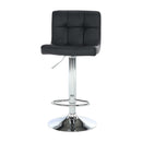 Set 2 Sgabelli 44x38x63/82 cm in Ecopelle con Base Cromata Nero