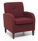 Poltrona Imbottita 64x66x82 cm in Tessuto Rossa