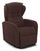 Poltrona Alzapersona Elettrica 2 Motori 75x108x85 cm con Ruote in Tessuto Dispositivo Medico 1 Marrone