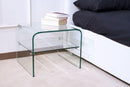 Tavolino in Vetro 50x50x40cm Eta Trasparente 