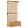 Fioriera da Giardino 90x45x183 cm con Traliccio per Piante Rampicanti in Legno Giallo