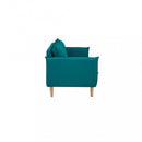Divano 3 Posti Florin 188x84x51 h cm in Tessuto Azzurro