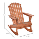 Sedia a Dondolo con Braccioli 77x94x97 cm in Legno