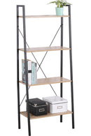 Libreria 4 Ripiani 60x32,5x148 cm in Metallo e Truciolato Motti