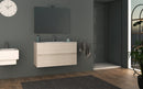 Mobile Bagno Sospeso 100 cm Lavabo e Specchio Tavassi Giove Rovere Bianco