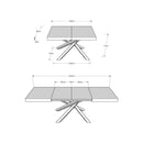 Tavolo Allungabile 140-244x90x77 cm Volantis Quercia Natura Telaio 4B 