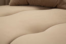 Divano Alma Grigio con Cuscini 81x155x71 cm in Legno e Poliestere      