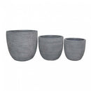 Set 3 Vasi Calla 2 in Fibra di argilla Grigio