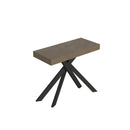 Consolle Allungabile 90-196x40x77 cm Saki Small Tortora Gambe Antracite 
