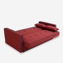 Divano Letto 185x90x92 cm in Tessuto Rosso