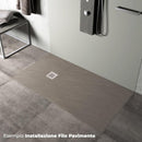 Piatto Doccia in Pietra  Pedrinelli Ardesia Stone Side Seppia Varie Misure