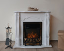 Camino Elettrico da Pavimento 88,3x95x30 cm Effetto Fiamma 2000W Clasic & Meridian Bianco