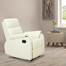 Poltrona Relax Reclinabile Manuale in Similpelle Crema 