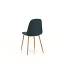 Set 4 Sedie 43,5x41,5x87,5 cm in Tessuto Verde Petrolio
