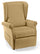 Poltrona Alzapersona Elettrica 2 Motori 75x107x84 cm con Ruote in Tessuto Dispositivo Medico 1 Beige