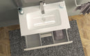 Mobile Bagno Sospeso 74 cm Lavabo e Specchio Tavassi Giove Rovere Bianco