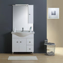 Mobile Bagno 105 cm con Lavabo Specchio e Pensile Rizzetti Berlin Bianco
