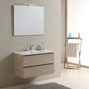 Mobile Bagno Sospeso Lavabo 2 Cassetti + LED 30 cm Rizzetti Malib 80 cm