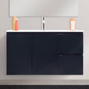 Mobile Bagno Sospeso 100 cm Lavabo 2 Ante 2 Cassetti Rizzetti Venice Nero Lucido
