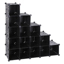 Armadio Guardaroba Modulare 16 Cubi Rizzetti Cube16 Nero