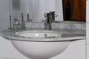 Mobile Bagno 80 cm Lavabo in Marmo e Specchio Rizzetti Star Bianco Lucido