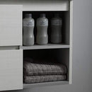 Mobile Bagno Sospeso 100 cm Lavabo 2 Cassetti + LED 30 cm Rizzetti Santos Plus Bianco Lucido