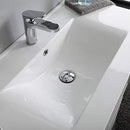 Mobile Bagno Sospeso 100 cm Lavabo 2 Cassetti + LED 30 cm Rizzetti Santos Plus Bianco Lucido