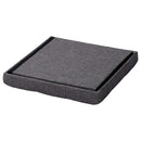 Pouf Contenitore con Coperchio in Tessuto Rizzetti Wing Grigio