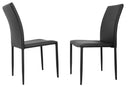 Set da 6 Sedie con Rivestimento in Cuoio Rigenerato Rizzetti Vanity Fango