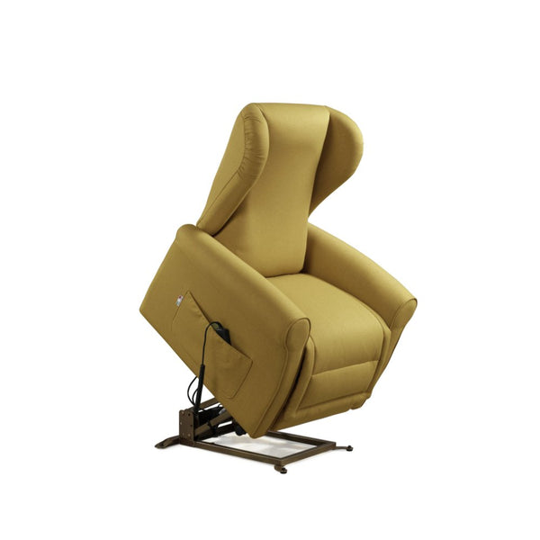 online Poltrona Alzapersona Elettrica 2 Motori 90x100x90 cm Sofa in Microfibra Dispositivo Medico 1 Mostarda