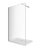 Parete Doccia Walk-In in Cristallo 8mm Trasparente H200cm 80 cm