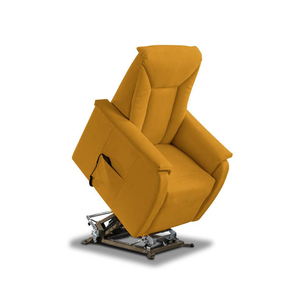 Poltrona Alzapersona Elettrica 2 Motori 82x108x84 cm Baila in Microfibra Dispositivo Medico 1 Giallo online