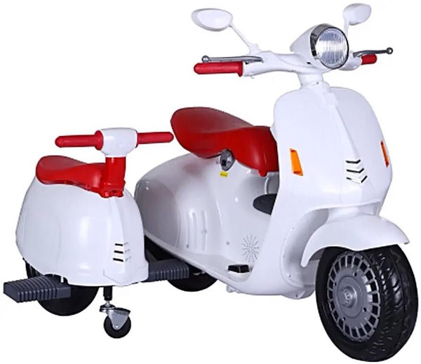 Scooter Elettrico con Sidecar per Bambini 12V Jepsen Bianco acquista