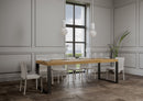 Tavolo Allungabile 200-460x90x77 cm Tecno Premium Quercia Natura Telaio Antracite 