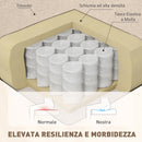 Poltrona per Salotto in Stile Francese 74x86x102 cm con Seduta Imbottita e Cuscini in Poliestere Beige      