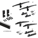 Kit Supporti per Mensole e Appendiabiti in Legno e Alluminio Emuca Zero Nero