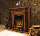 Camino Elettrico da Pavimento 88,3x95x30 cm Effetto Fiamma 2000W Clasic & Meridian Bianco