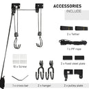 Supporto per Kayak Paranco da Soffitto Max 50 Kg in Acciaio  Nero