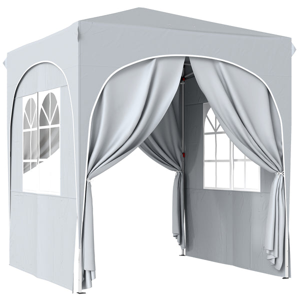 Gazebo Pieghevole da Giardino 200x200 cm UPF50+ Portatile in Tessuto Oxford Grigio Chiaro prezzo