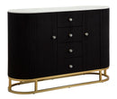 Mobile Montpellier Nero 120x40x85 cm in Ferro Legno 