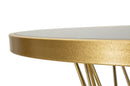 Tavolo Bar Tower New Ø70x103 cm in Ferro e Vetro Oro e Nero      