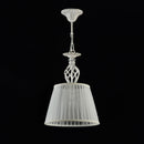 Lampada pendente Elegant in Metallo Grace Bianco con Oro