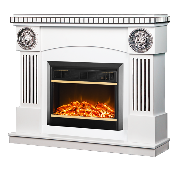 Camino Elettrico da Pavimento 105x120x33 cm Effetto Fiamma 1500W Prometeu & Mars Bianco/nero acquista