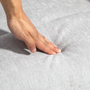 Poltrona Relax Reclinabile 150° con Poggiapiedi 68x90x106 cm in Tessuto Effetto Lino Grigio Chiaro 