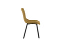 Set 4 Sedie Iris 45x56x86 cm in Tessuto Easy-Clean Giallo       