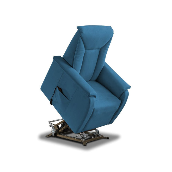 Poltrona Alzapersona Elettrica 2 Motori 82x108x84 cm Baila in Microfibra Dispositivo Medico 1 Celeste sconto
