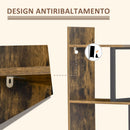 Libreria 5 Ripiani in Legno Effetto Invecchiato 102x30x160 cm  Marrone Scuro