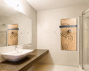 Scaldasalviette da Bagno in Vetro Temperato 90x46cm 600W CheminArte Sabbia